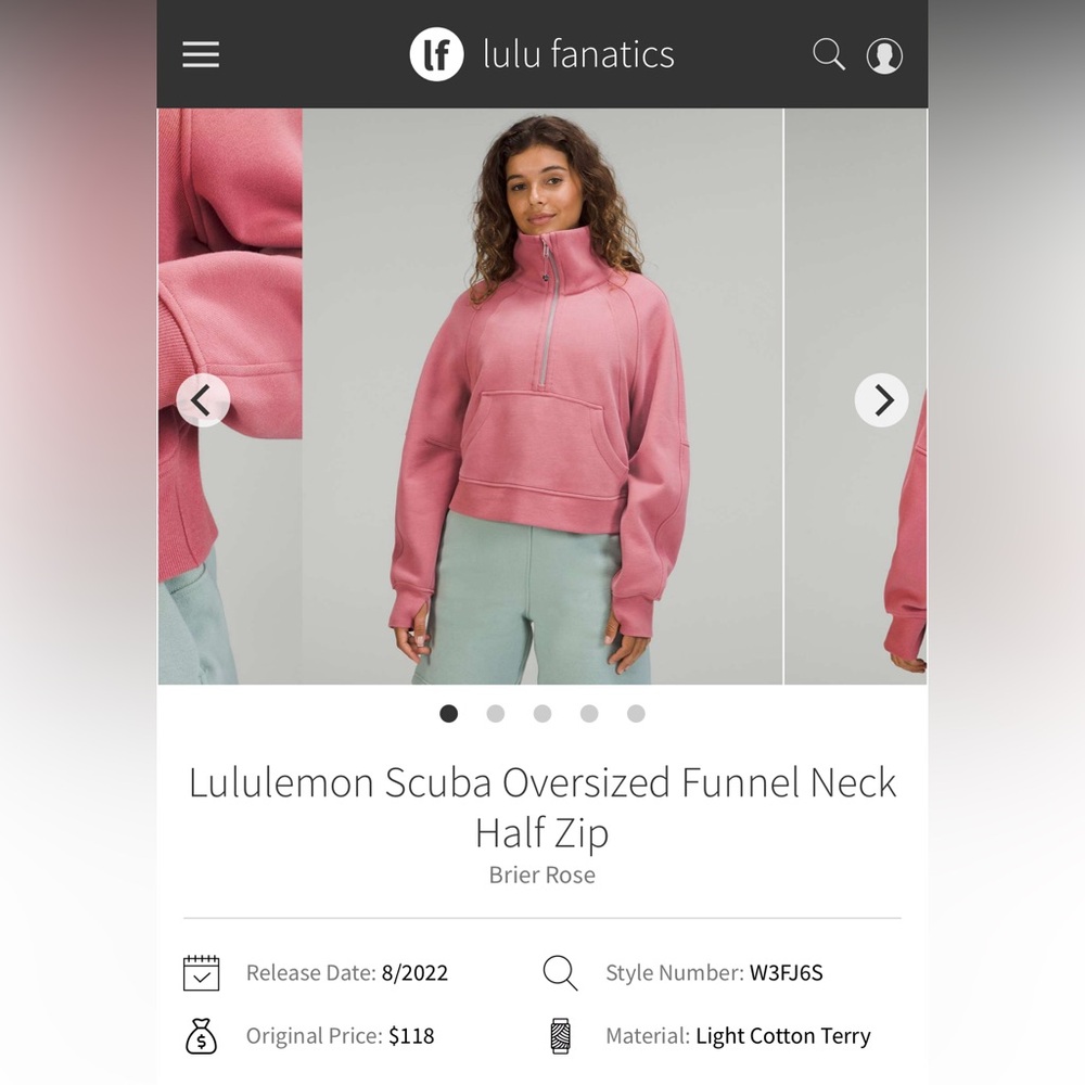 Lululemon Scuba Oversized Funnel Neck Half Zip